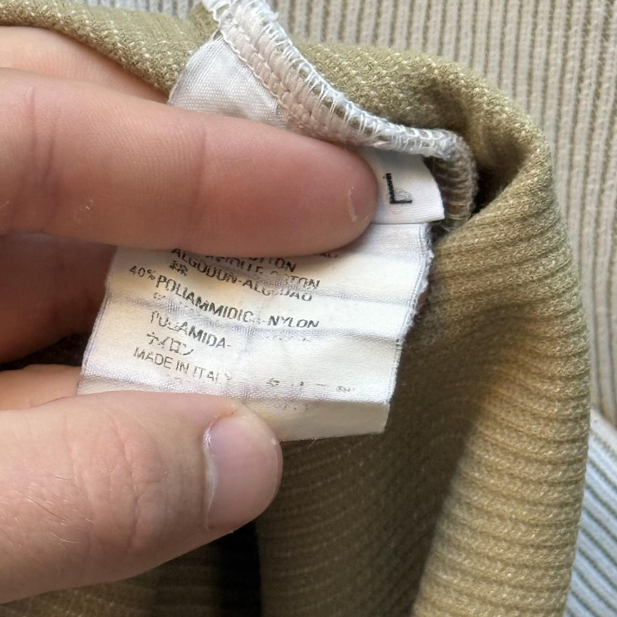 Early 00s Stone Island Ribbed Knit (L)