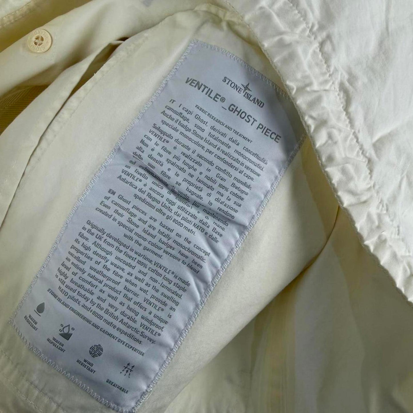 Stone Island Ventile Ghost Piece Jacket Off-White (XL)