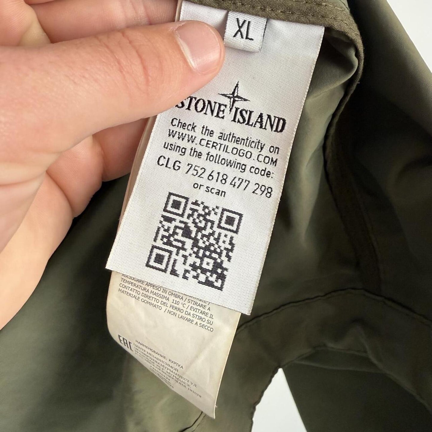 Stone Island Micro Reps Hooded Jacket Olive (XL)