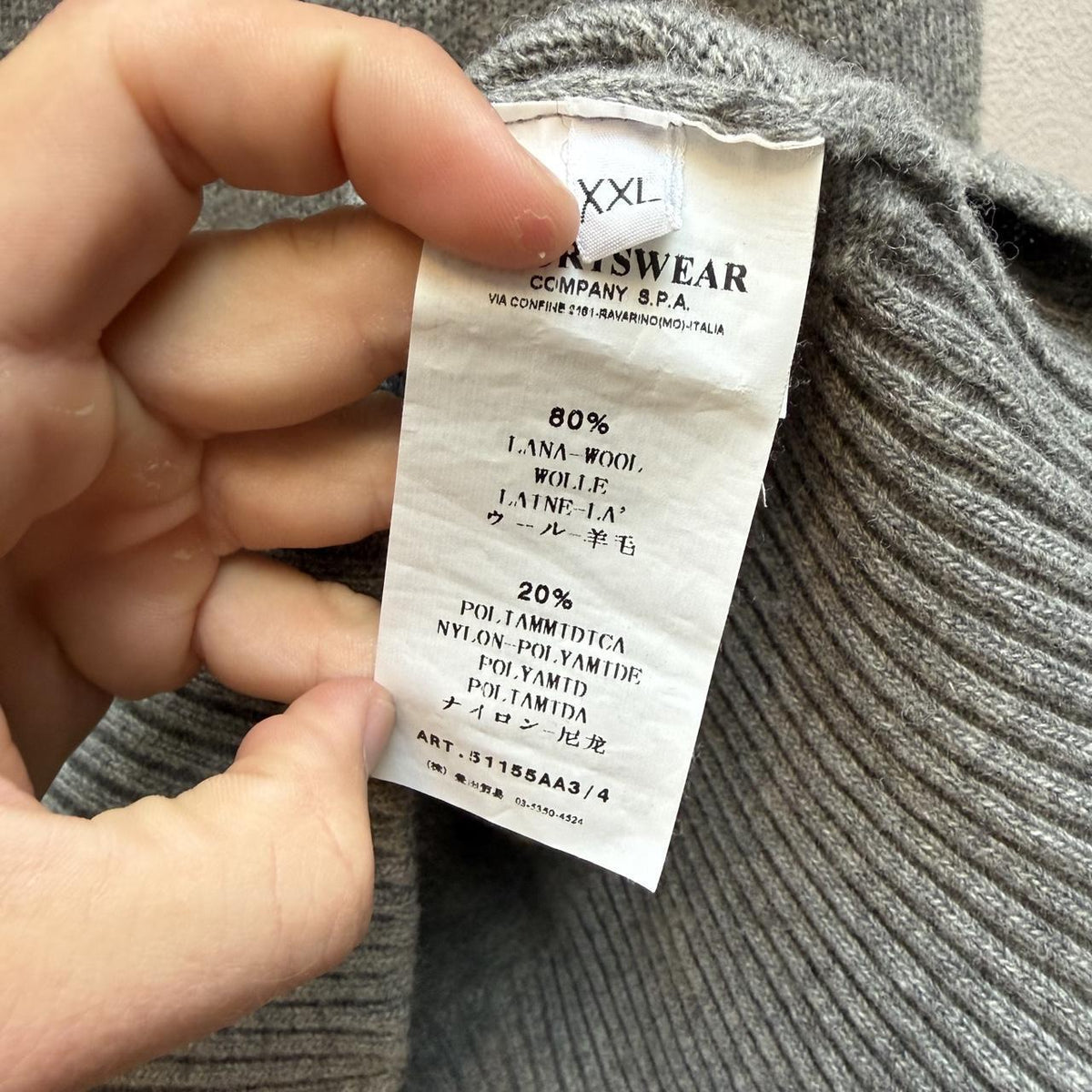 Stone Island Pre-Certilogo Wool Knit Jumper (XL)
