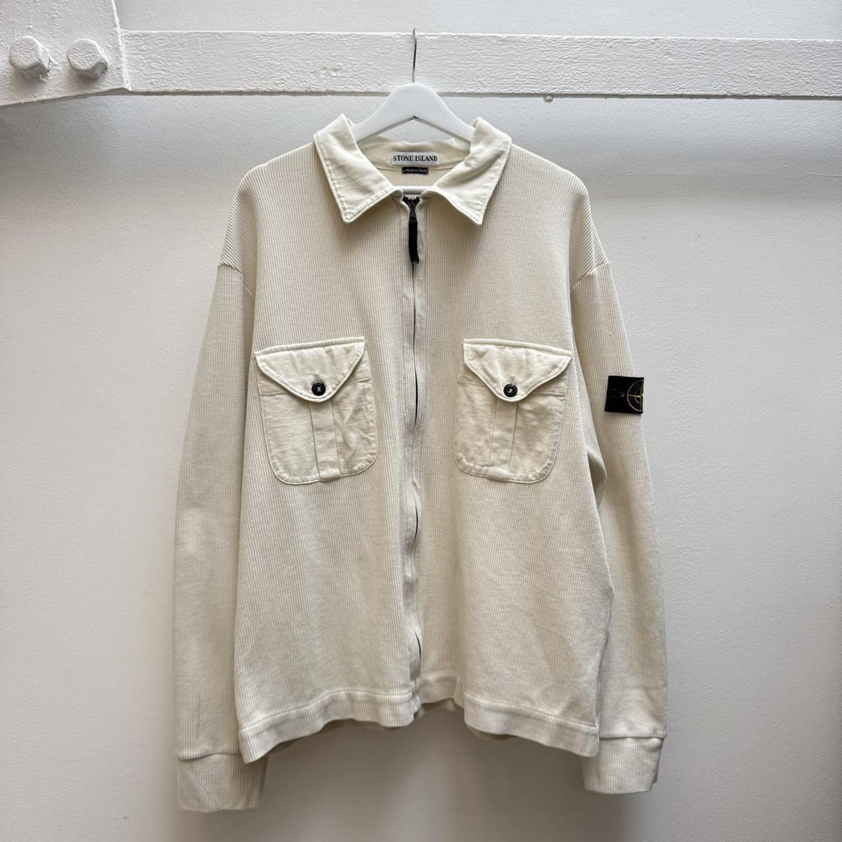 Early 00’s Stone Island Ribbed Zip Jumper (XL)