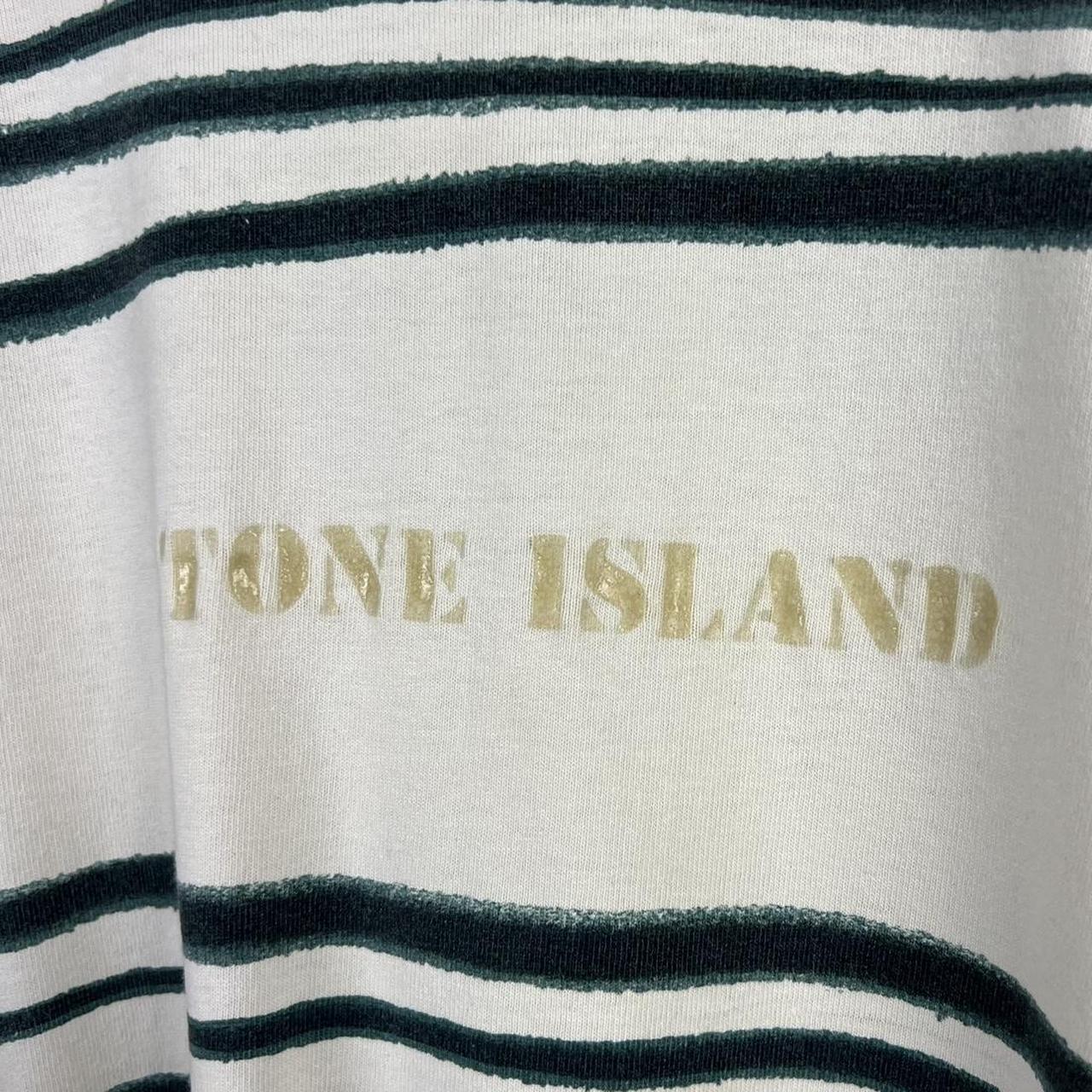 90’s Stone Island Striped Logo LS T-shirt (XL)