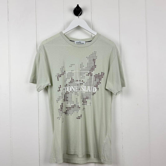 Stone Island Grid Check Logo T-shirt (M)