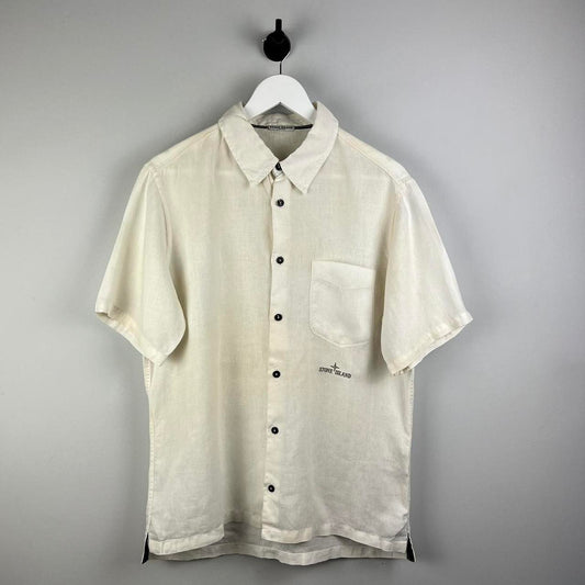 00’s Stone Island Logo Button Shirt SS (L)