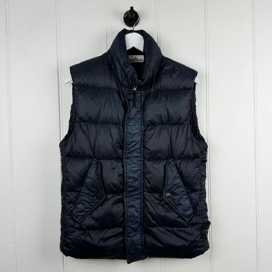Stone Island Garment Dyed Down 26GR-X SQM-N Gilet Navy (M)