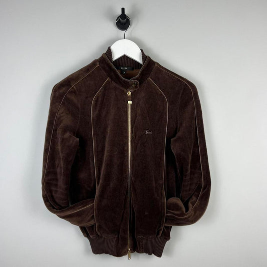 Womens Gucci Velour Bomber (M)