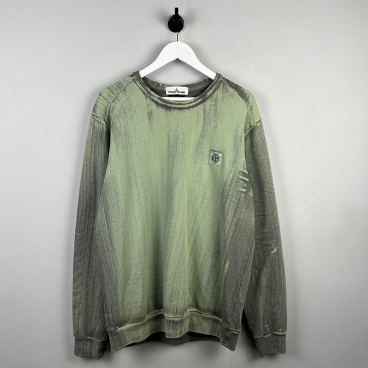 Stone Island Hand Painted / Corrosion Sweatshirt (XL)