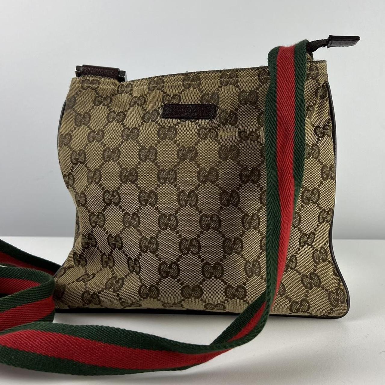 00’s Gucci Monogram Web Strap Messenger Bag