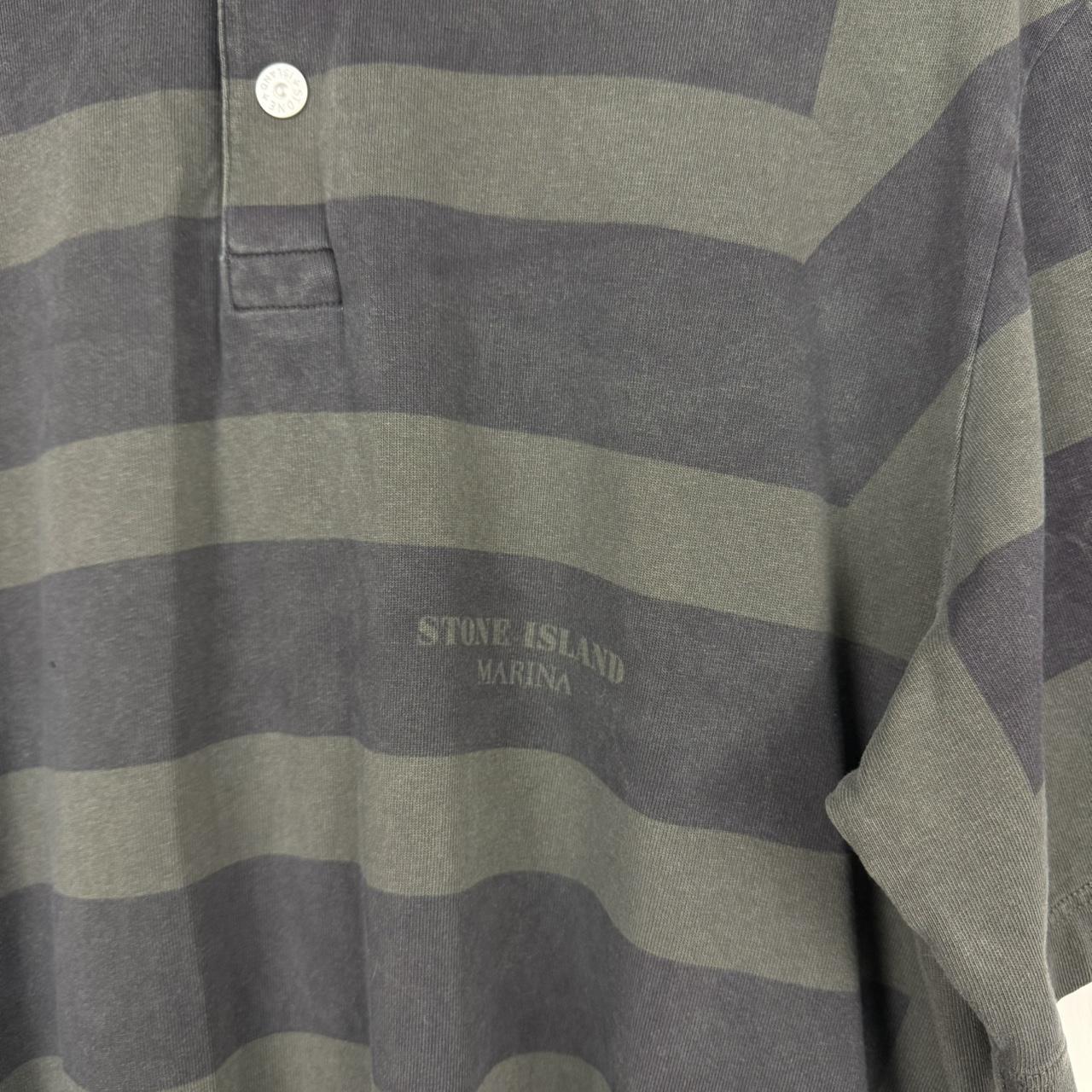 Stone Island Striped Marina Polo Shirt (M)