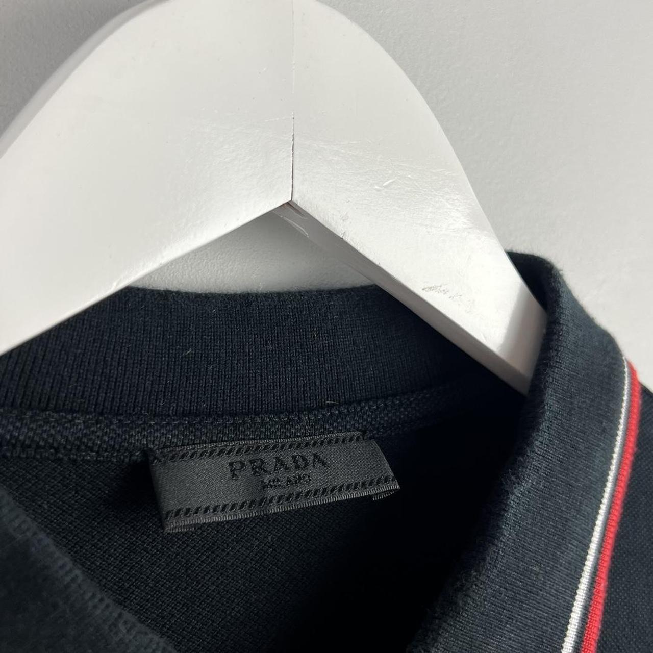 Prada Milano Red Tab Polo Shirt (L)