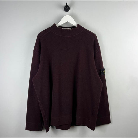 00's Stone Island Mock Neck Knit Jumper (XL)