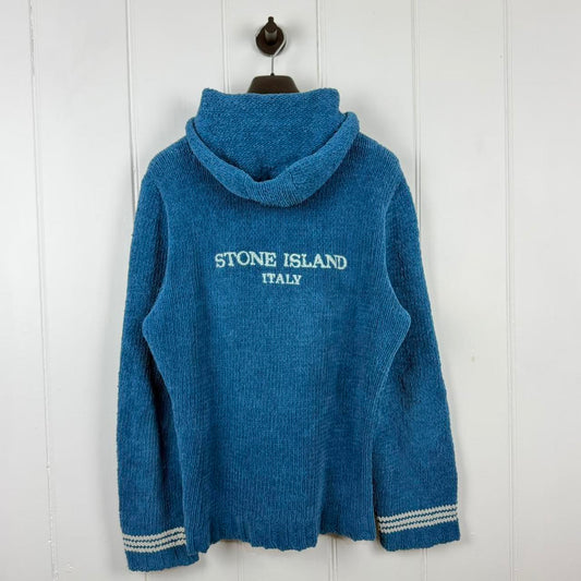 Mid 2000’s Stone Island Chenille Knit Pullover Hoodie (M/L)