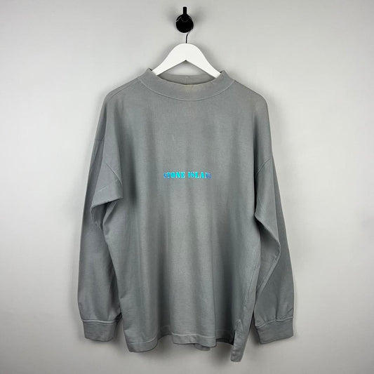 90’s Stone Island Reflective Logo Sweater (L)