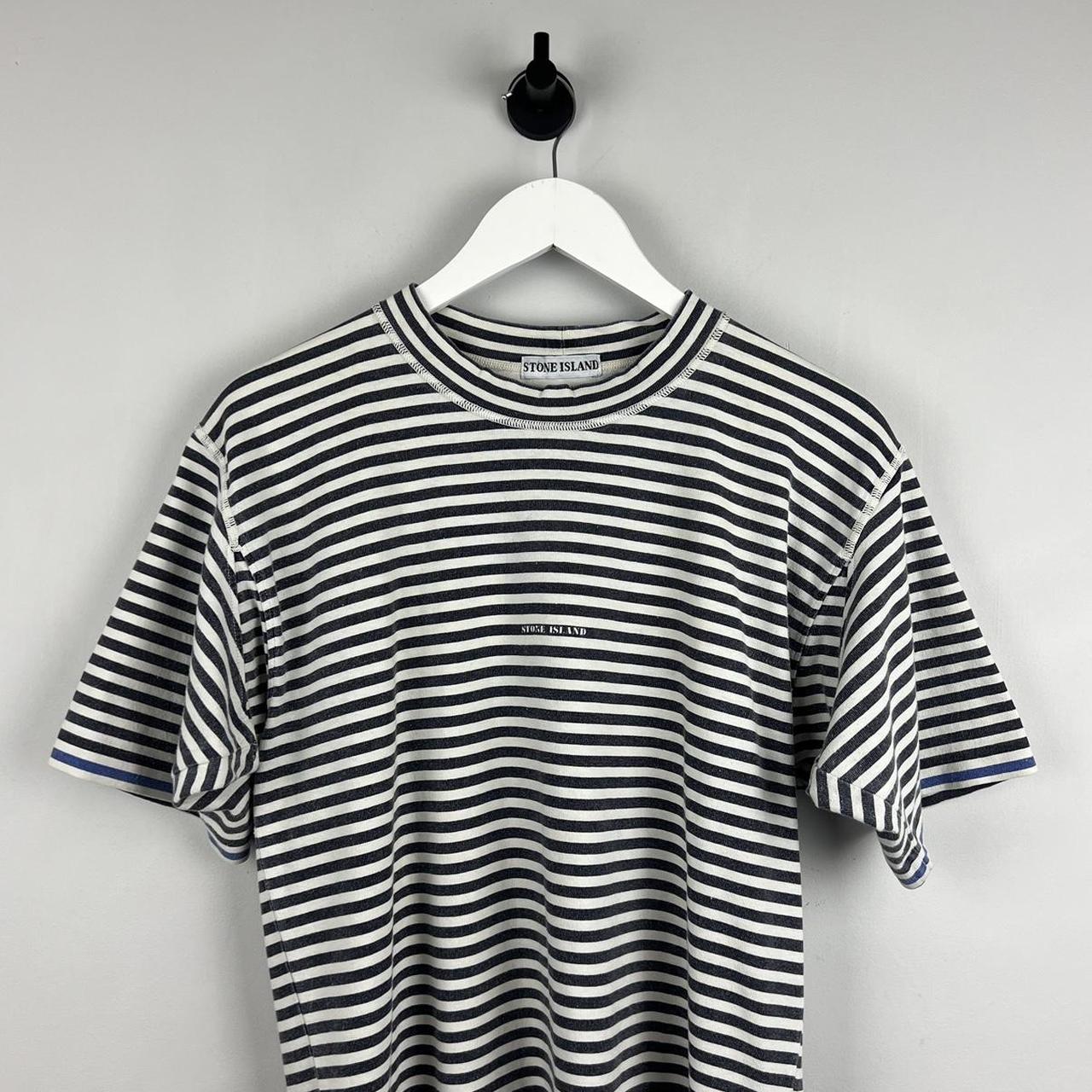 1991 Stone Island Striped Logo T-shirt (S/M)