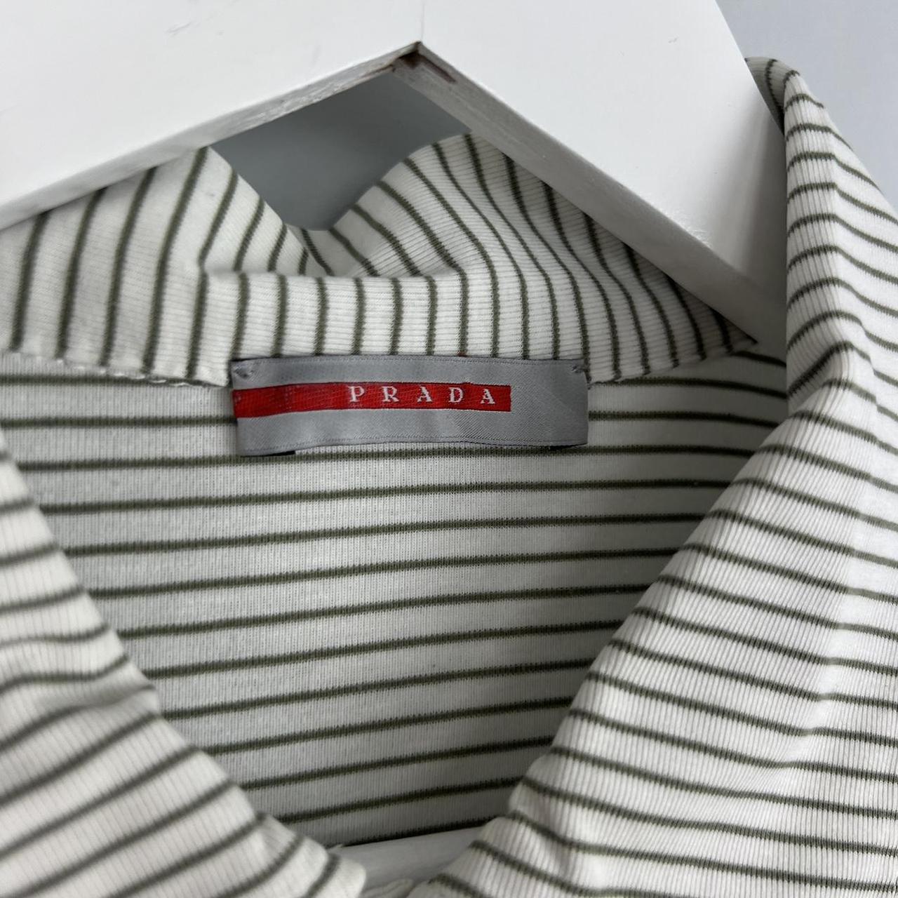 Prada Sport Striped Logo Polo Shirt (M)