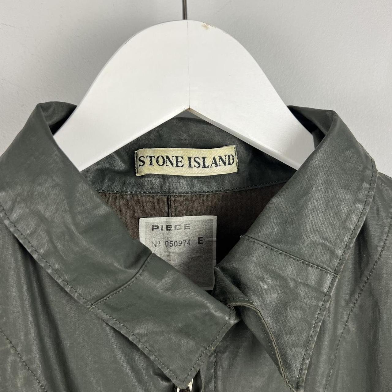 Stone Island Spell out Wax Zip Overshirt (XL)