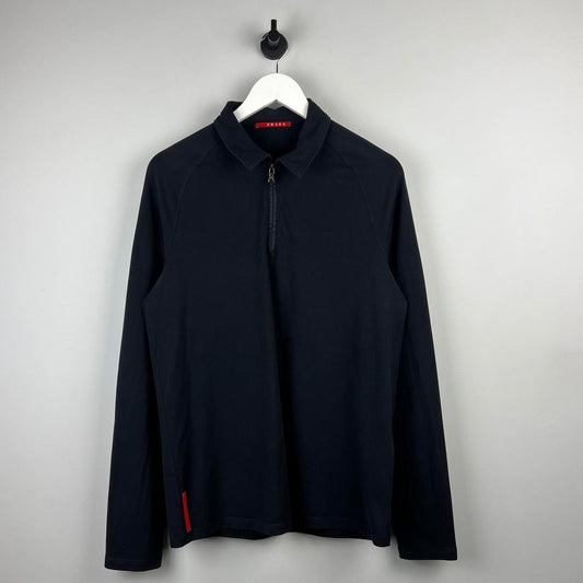 00’s Prada Sport Logo Polo Shirt LS (L)