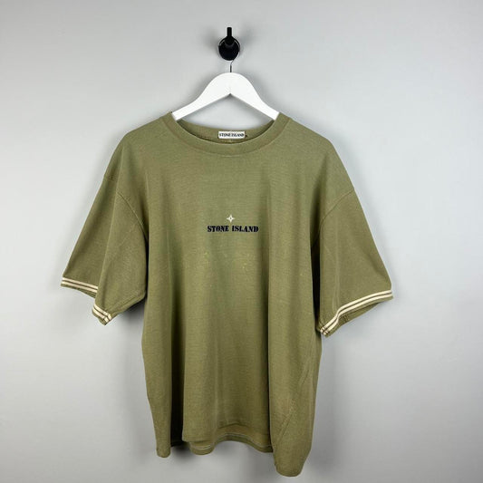 90's Stone Island Logo T-shirt (M/L)