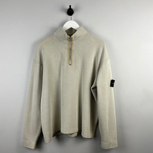 00's Stone Island Ribbed Q Zip Jumper