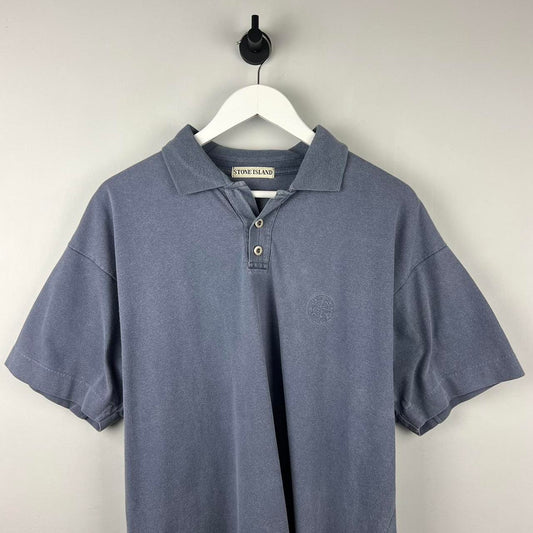 90’s Stone Island Logo Polo Shirt (XL)