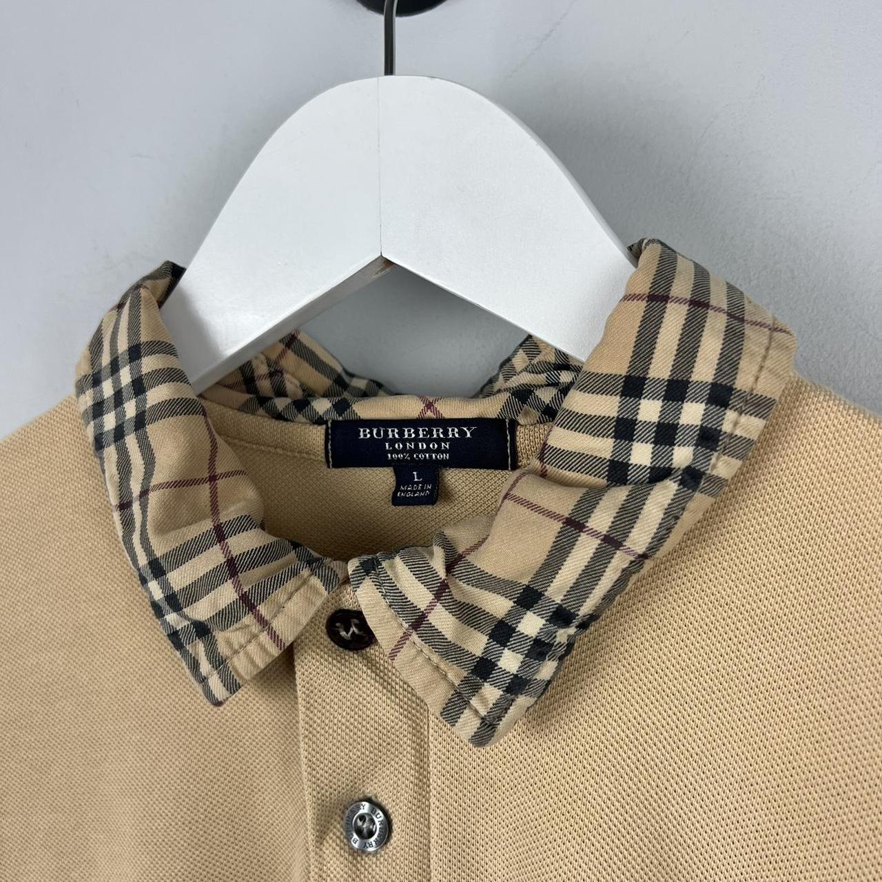 90s Burberry Nova Check Polo Shirt (M)