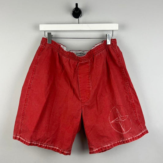 Stone Island SS/2002 Swim Shorts in Red (W36")
