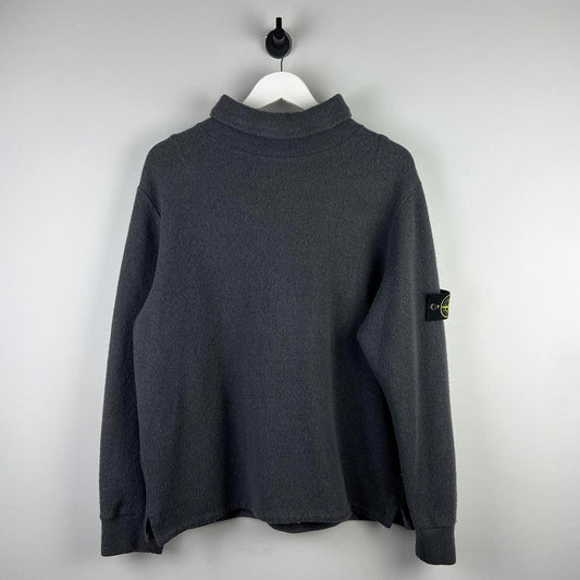 00’s Stone Island Ribbed Mock Neck Knit Jumper (M/L)