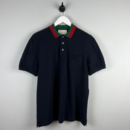 Gucci Web Collar Polo Shirt (L)