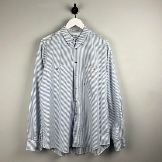 YSL Pinstriped LS Shirt (L)