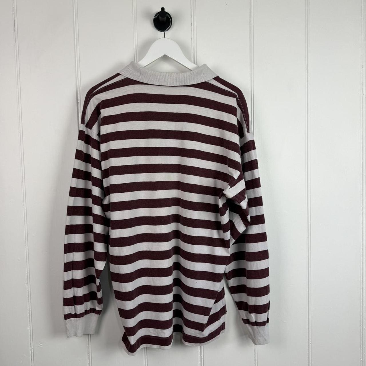 90s Stone Island Striped Marina Polo Shirt (L)