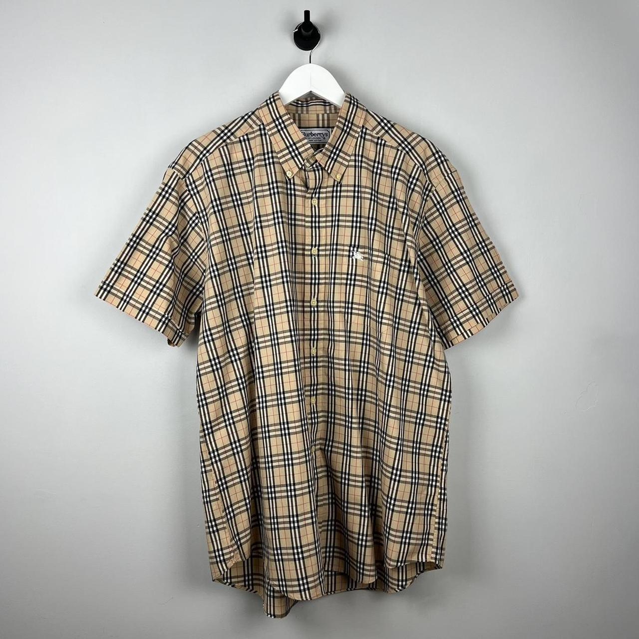 Vintage Burberry Nova Check SS Shirt (XXL)