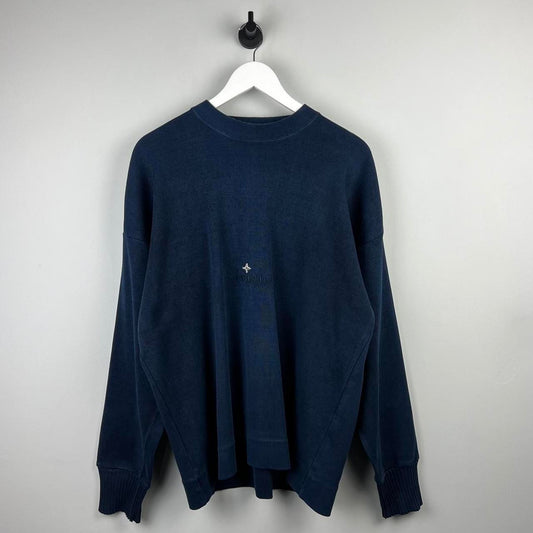 90’s Stone Island Mock Neck Logo Sweatshirt (XL)