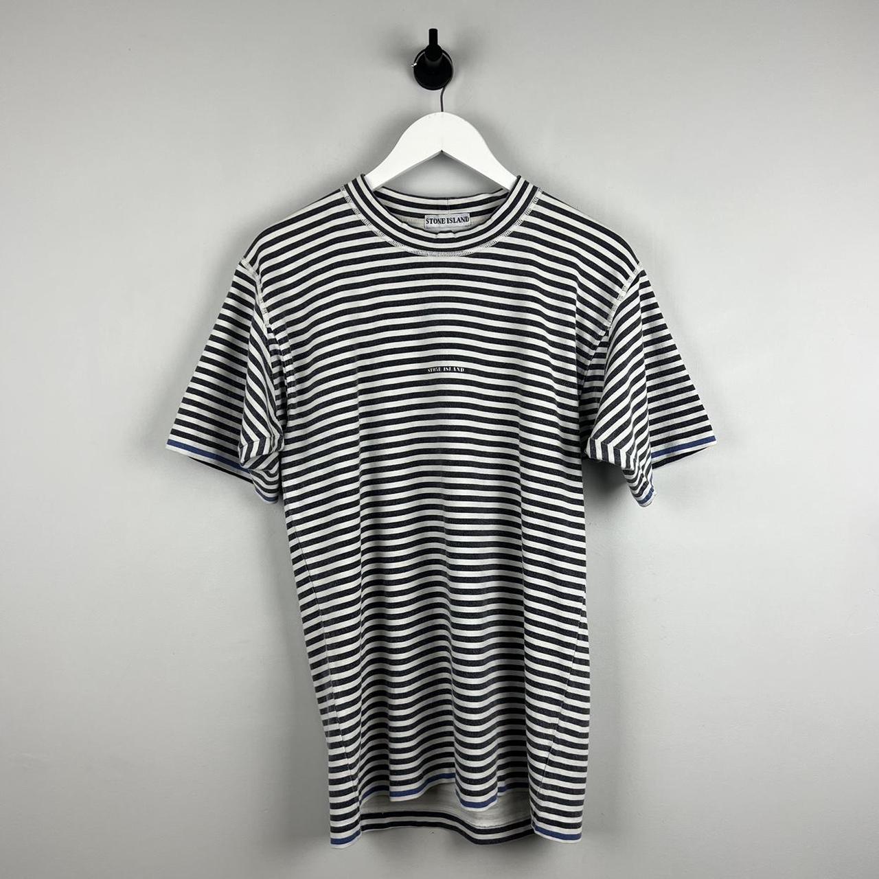 1991 Stone Island Striped Logo T-shirt (S/M)