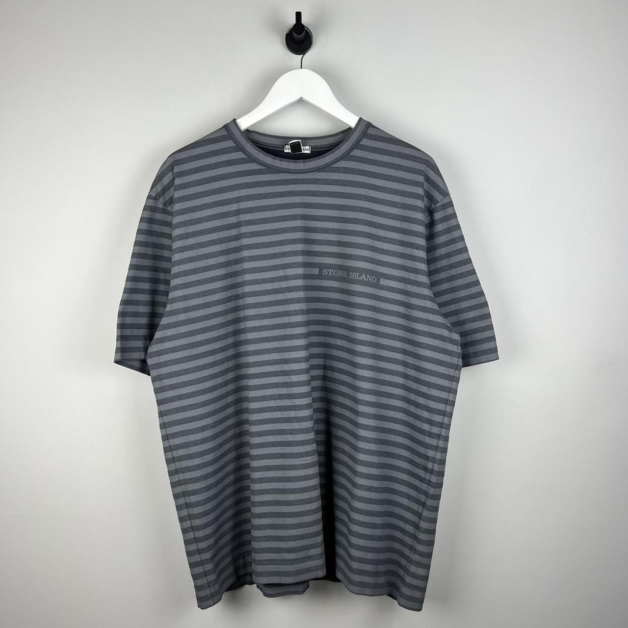 00’s Stone Island Striped Logo T-shirt (XXL)