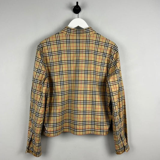 Vintage Burberry Nova Check Collared Jacket (S)