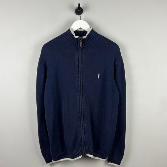 YSL Logo Zip Knit Jumper (M)