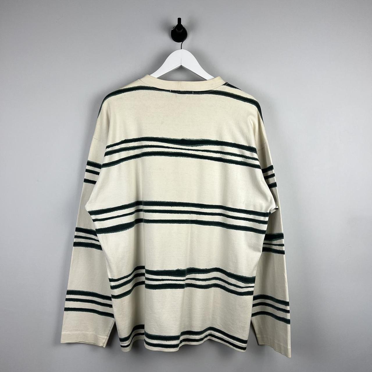 90’s Stone Island Striped Logo LS T-shirt (XL)