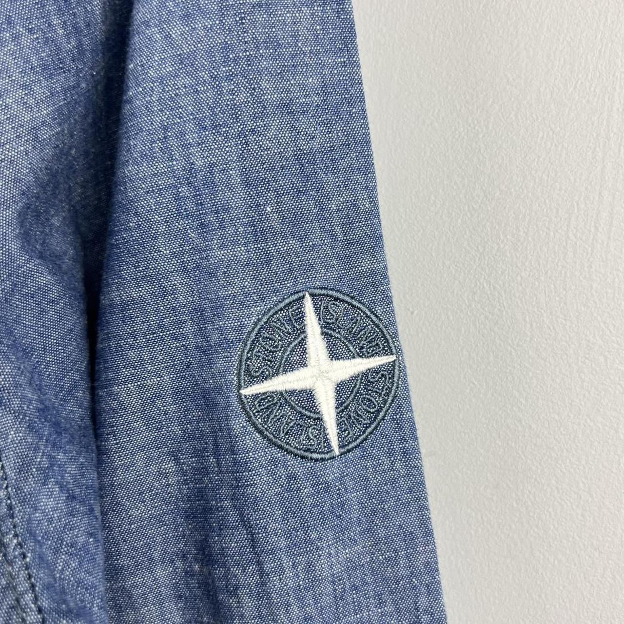 Stone Island Denim Zip Over Shirt (M)