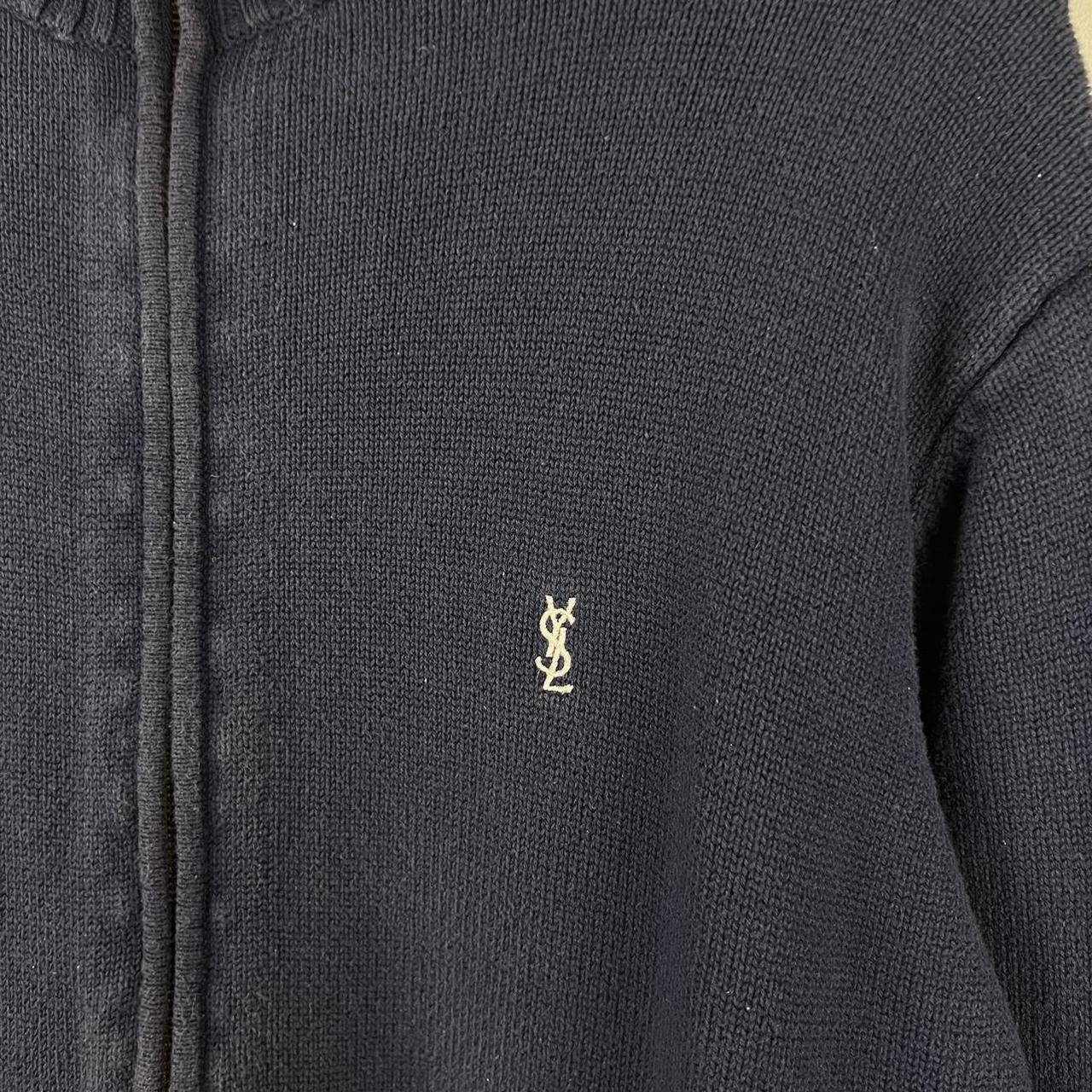 YSL Logo Zip Knit Jumper (M)