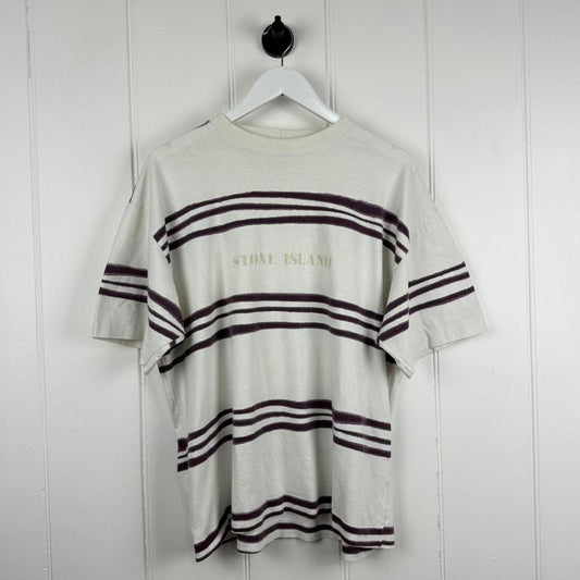 90s Stone Island Striped T-shirt (L)