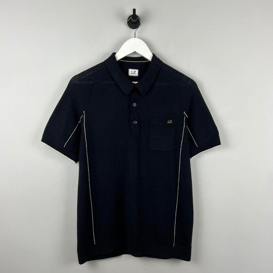 CP Company Light Knit Polo Shirt (M)