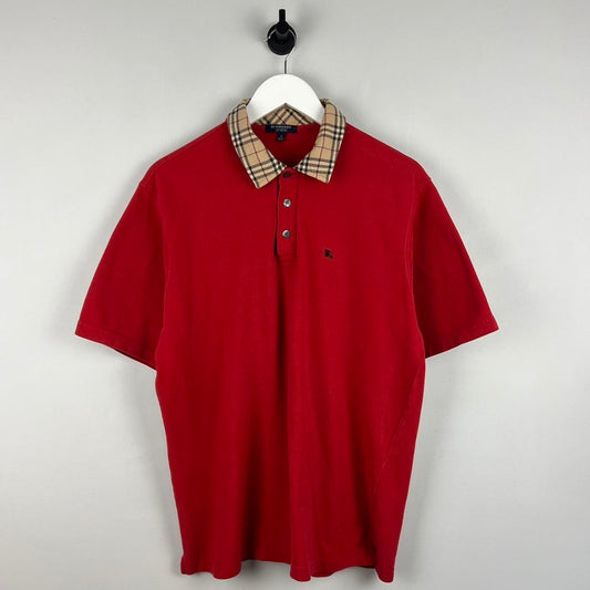 Burberry Nova Check Logo Polo Shirt (L)