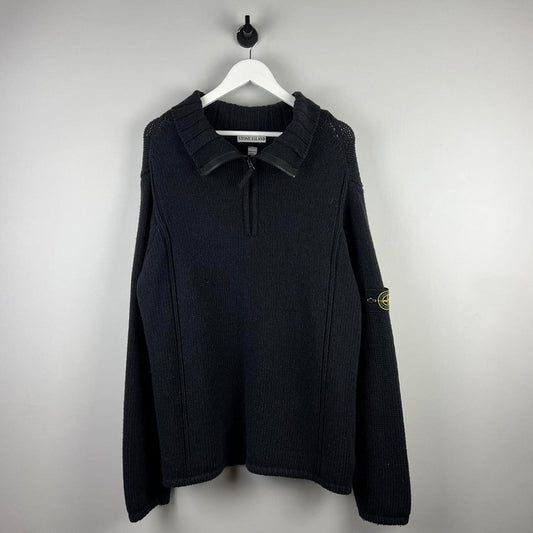 00’s Stone Island Quarter Zip Knit Jumper (XL)