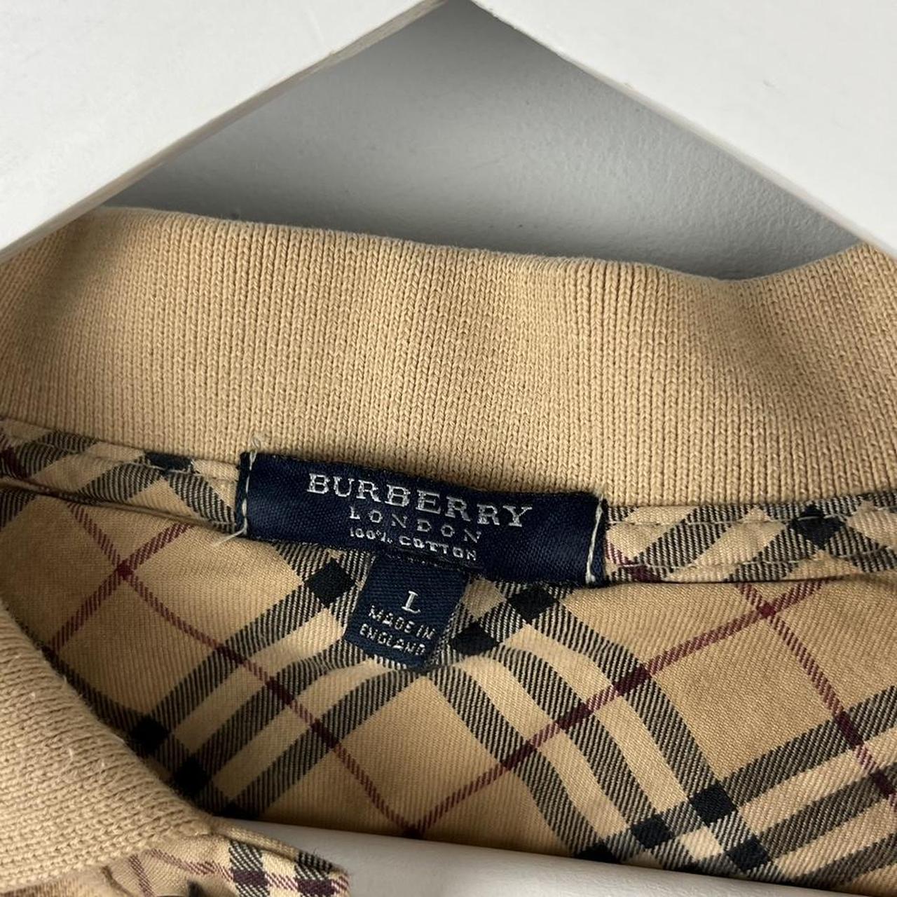 00’s Burberry Nova Check Polo Shirt LS (L)