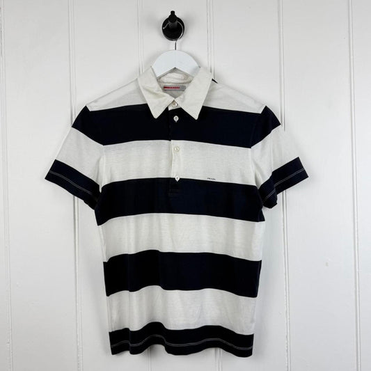 00s Prada Sport Logo Striped Polo Shirt (S)