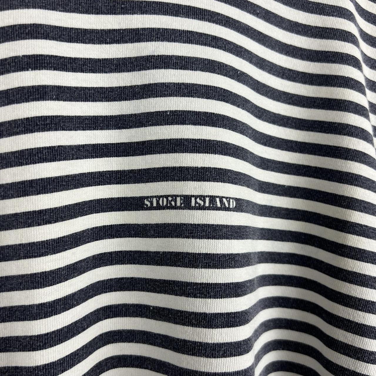 1991 Stone Island Striped Logo T-shirt (S/M)