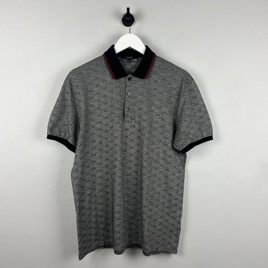 00’s Gucci Monogram Polo Shirt (XL)