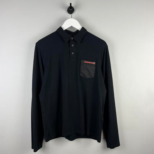 Prada Milano Sport Logo Polo Shirt (M)
