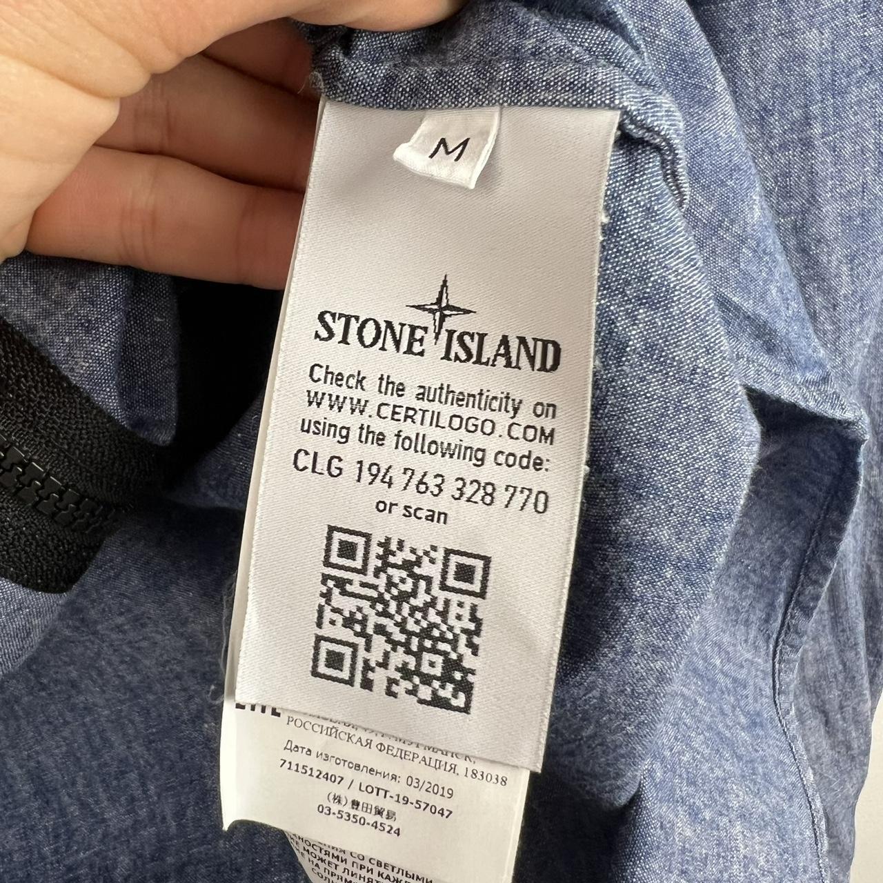 Stone Island Denim Zip Over Shirt (M)