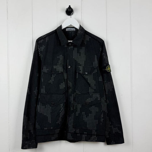 Stone Island Grid Check Camo Shirt (M)